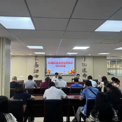 对湖街道开展法律业务知识培训讲座