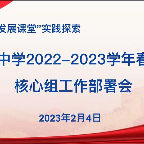 初心如磐践使命 奋楫笃行启新程——我校召开春学期核心组工作部署会