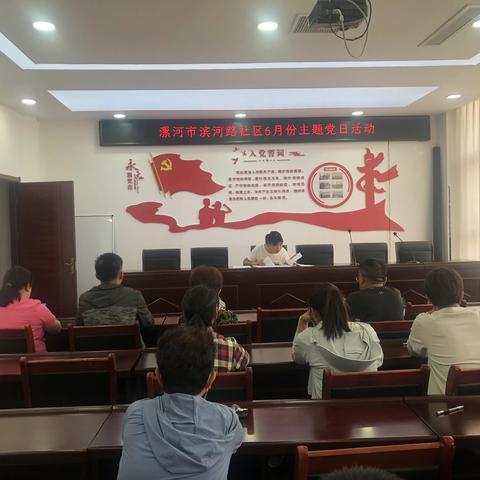 天桥街道滨河路社区6月份主题党日活动