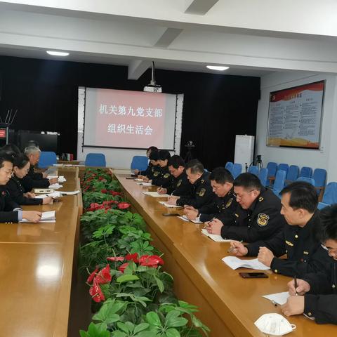 机关第九党支部召开组织生活会