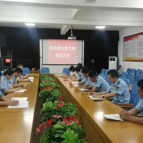 机关第九党支部开展二季度党员大会和专题党课活动