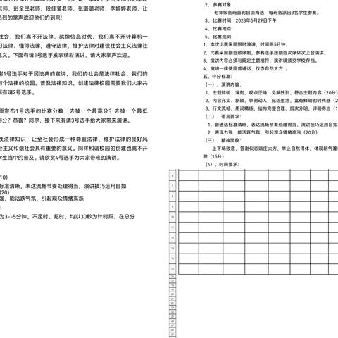 【向善 向上 不负少年】银川市兴庆区掌政中学“美好生活·民法典相伴”演讲比赛活动