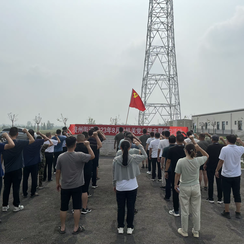 让鲜红党旗在防汛救灾第一线高高飘扬--浚州街道各党支部将主题党日活动开在防汛一线
