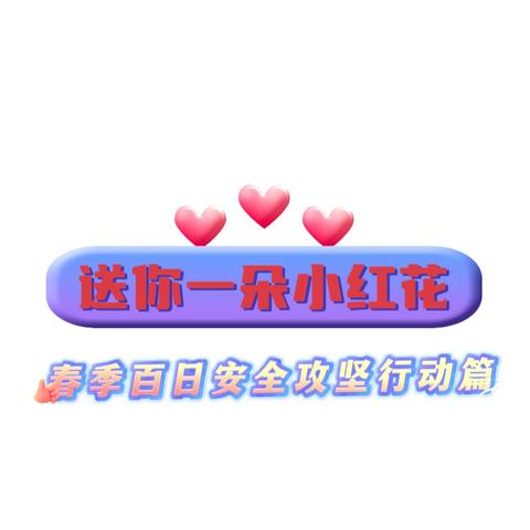 【送你一朵小红花】春季百日安全攻坚行动篇