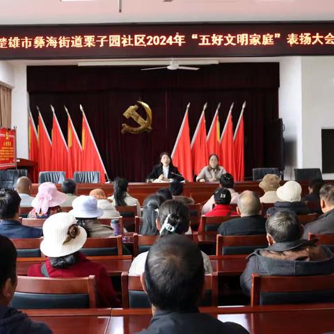 汇聚文明“家”力量 弘扬时代新风尚 ——彝海街道栗子园社区开展2024年“五好文明家庭”表扬活动