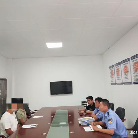 白沙县司法局邦溪司法所联合派驻民警开展社区矫正对象警示教育学习活动