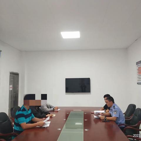 白沙县司法局邦溪司法所联合派驻民警开展社区矫正对象警示教育学习活动