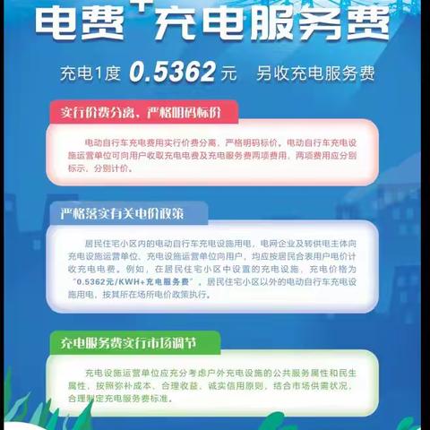 武安市发展和改革局发放电动自行车充电收费政策宣传海报