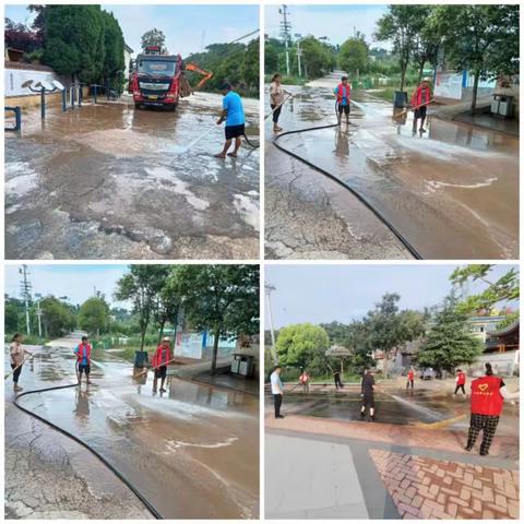 雨后路面更洁净 雨后空气更清新——    小关镇持续开展人居环境整治工作