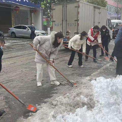 白雀园镇：开展道路除雪，保障交通安全