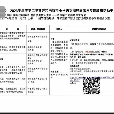 视导指方向，学习共成长—土左旗小学语文教师线上研修活动纪实