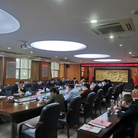 区委办公室区委政研室联合党支部召开2022年度组织生活会和民主评议党员会