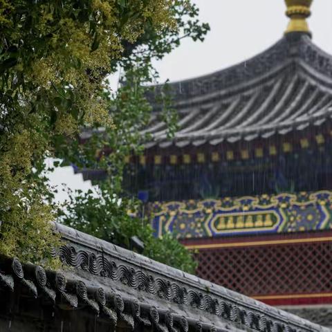 雨中广仁寺