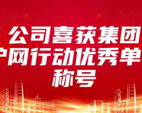 公司喜获集团“护网行动优秀单位”称号