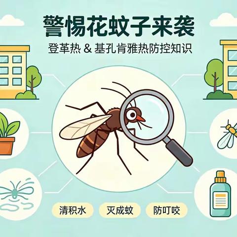 警惕“花蚊子”来袭！登革热 & 基孔肯雅热防控知识请查收