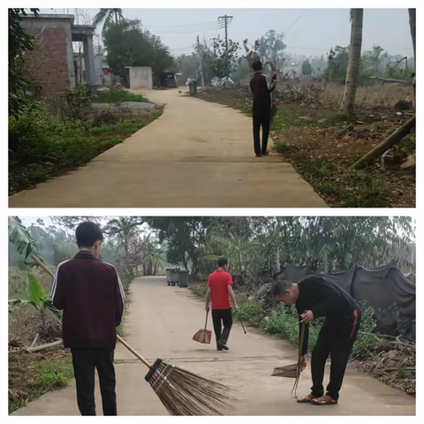 木棠镇二图村委会土地方下村进行开展农村人居环境整治工作