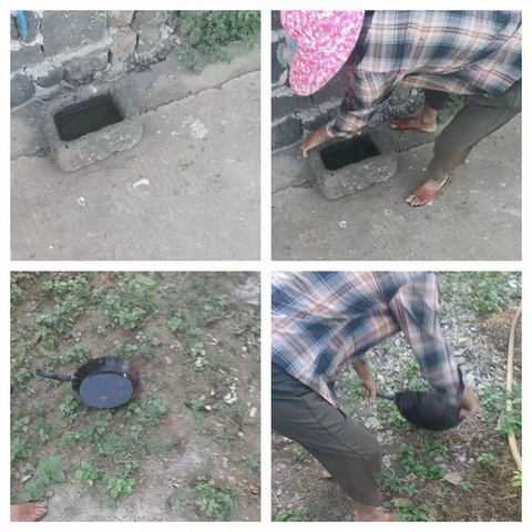 木棠镇二图村委会开展防蚊虫孳生的卫生整治工作