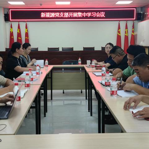 新能源党支部开展党员集中学习会议