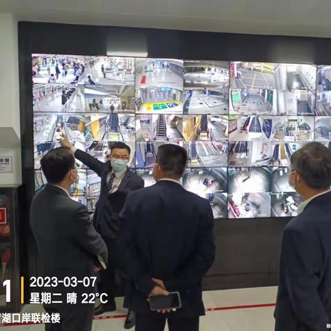 市口岸办通关管理处副处长薛华明率队前往罗湖口岸检查“两会”特别防护期安全生产工作