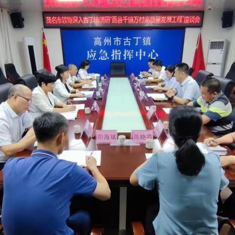 茂名市人大常委会副主任黄奕奕一行到古丁镇开展“百县千镇万村高质量发展工程”工作调研
