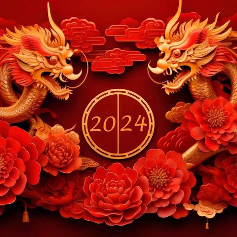 欢乐秧歌扭起来， 龙年喜气洋洋！