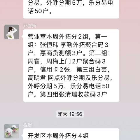 昌吉市支行外拓营销动态