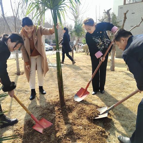 守护绿色，共植希望——东方学校党支部开展植树节党员志愿活动