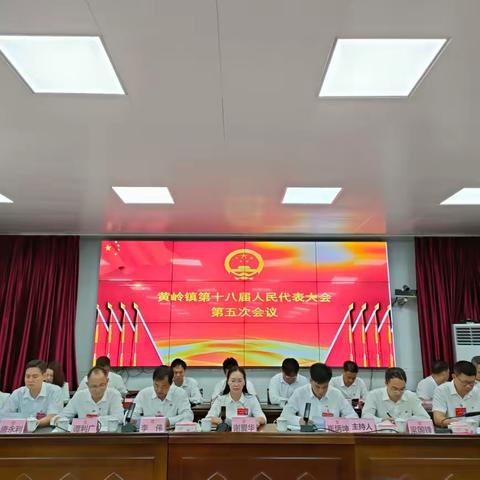 黄岭镇第十八届人民代表大会第五次会议胜利闭幕