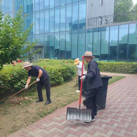 物业公司积极落实早会精神，奋战优化公司环境