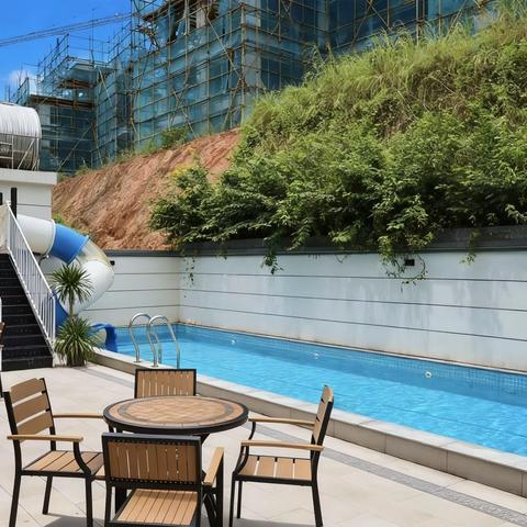 江门台山颐和·云泉居|6房8床|滑梯泳池+温泉泡池+台球+独立KTV+烧烤炉+麻将