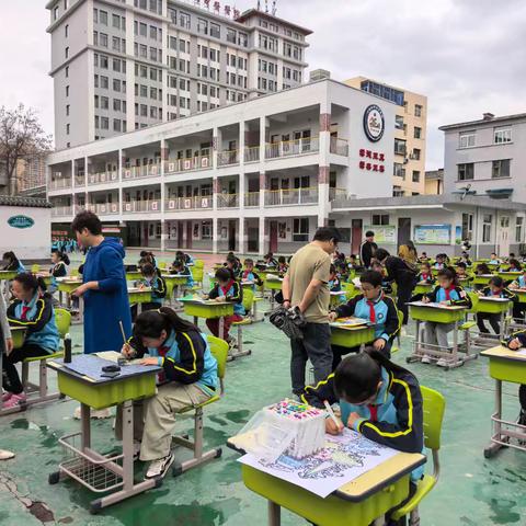 城区书协代表应邀参加下站小学新百年第三届艺术节活动