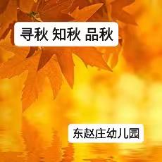 遇见秋天·遇见美🍂         ——寻秋·知秋·品秋         东赵庄幼儿园