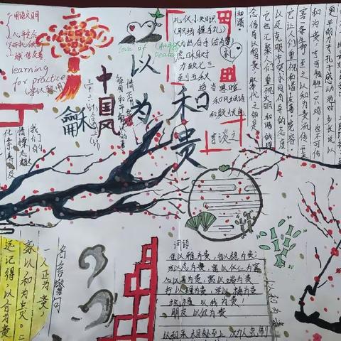 五一劳动节特色作业之《以和为贵》手抄报