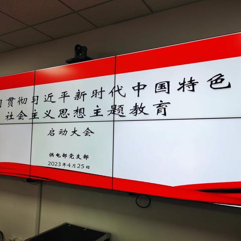 供电部党支部学习贯彻习近平新时代中国特色社会主义思想主题教育启动大会