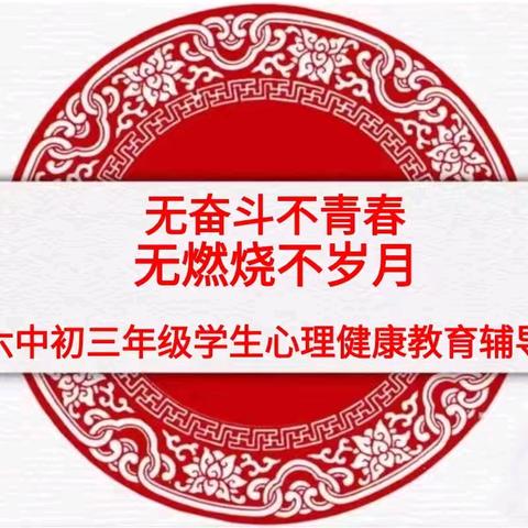 无奋斗不青春，无燃烧不岁月——武安市第六中学初三年级学生心理健康教育辅导讲座