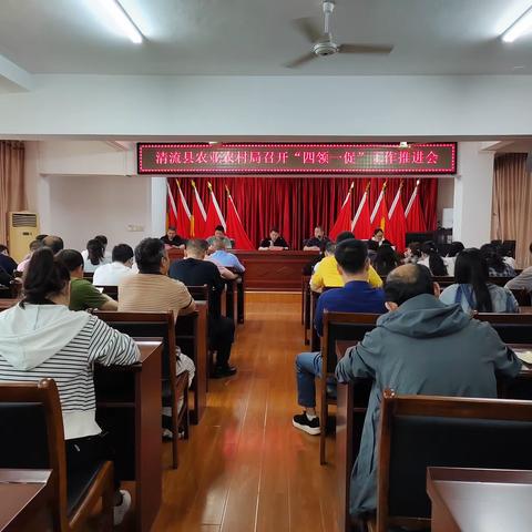 【四领一促】清流县农业农村局召开“四领一促”  工作推进会