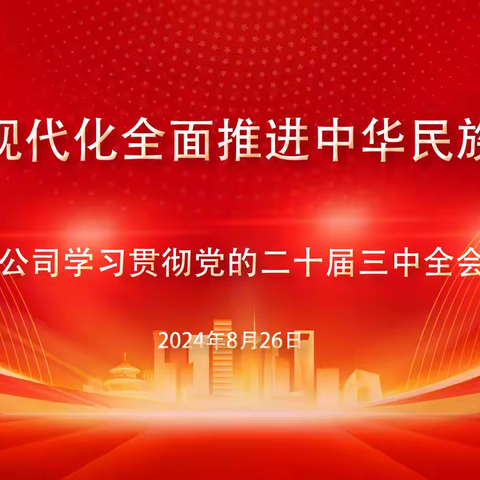 金普分公司学习贯彻党的二十届三中全会精神专题辅导