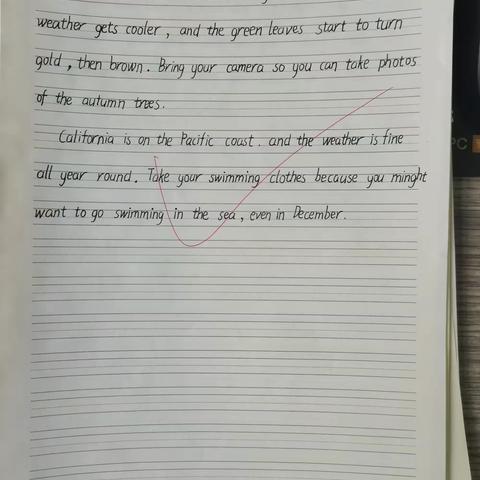 笔墨飘香，书写精彩——德州五中2022级20班英语书写比赛