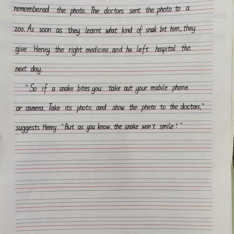 笔墨飘香，书写精彩——德州五中2022级19班英语书写比赛