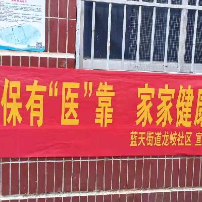 美兰区蓝天街道龙岐社区开展“人人参保有'医'靠 家家健康享平安”城乡居民医保宣传活动