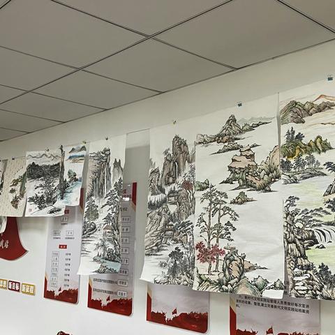 两邻公益出成果 邻里书画展风采