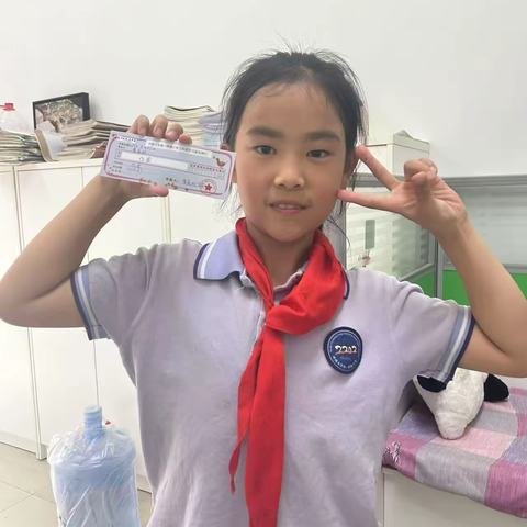 祝贺曹嘉欣同学兑奖成功