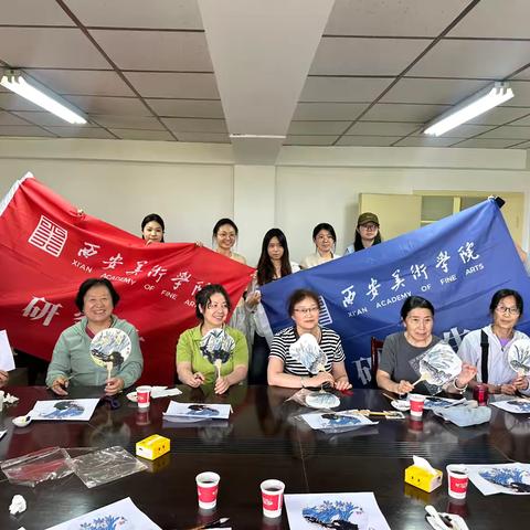 扇绘丹青，雅致传韵——二〇四所社区国画团扇体验活动