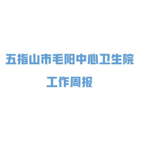 五指山市毛阳中心卫生院 工作周报 2025年2月10日-2月16日