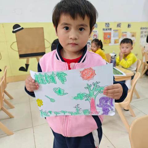 植树节绘画