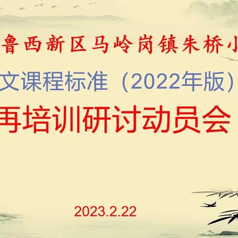 聚焦新课标，学习再出发 ——菏泽鲁西新区马岭岗镇朱桥小学新课标培训再进行