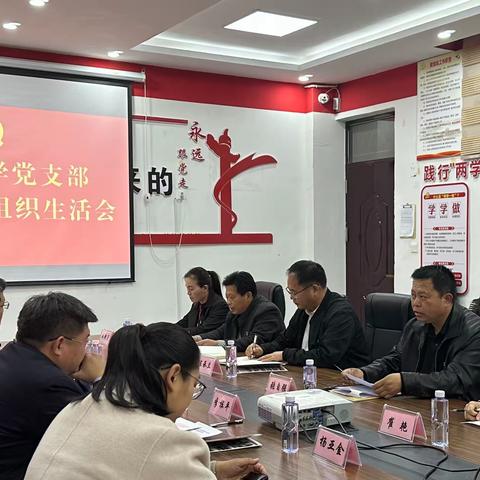 宋攀到陈集镇陈集小学指导召开组织生活会