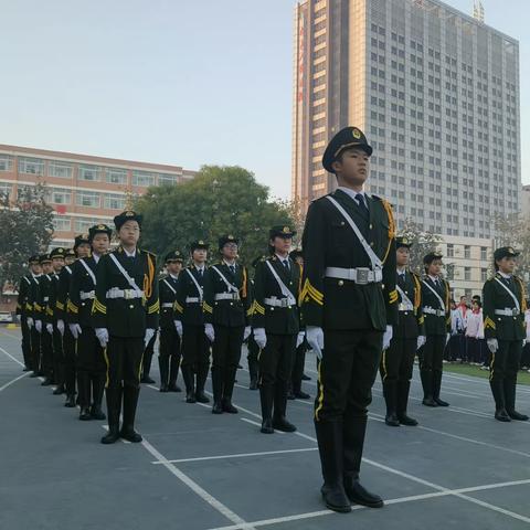 让“责任”与“坚守”伴随青春飞扬---临邑县洛北中学国旗班交接仪式