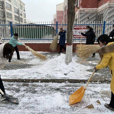 扫雪除冰暖民心——沙坡头区税务局开展扫雪除冰创城志愿服务活动