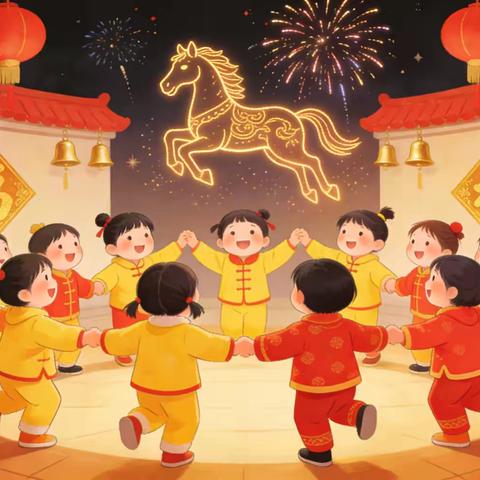 骏马奔腾迎新年——灵武市第八幼儿园大一班迎新年特色活动